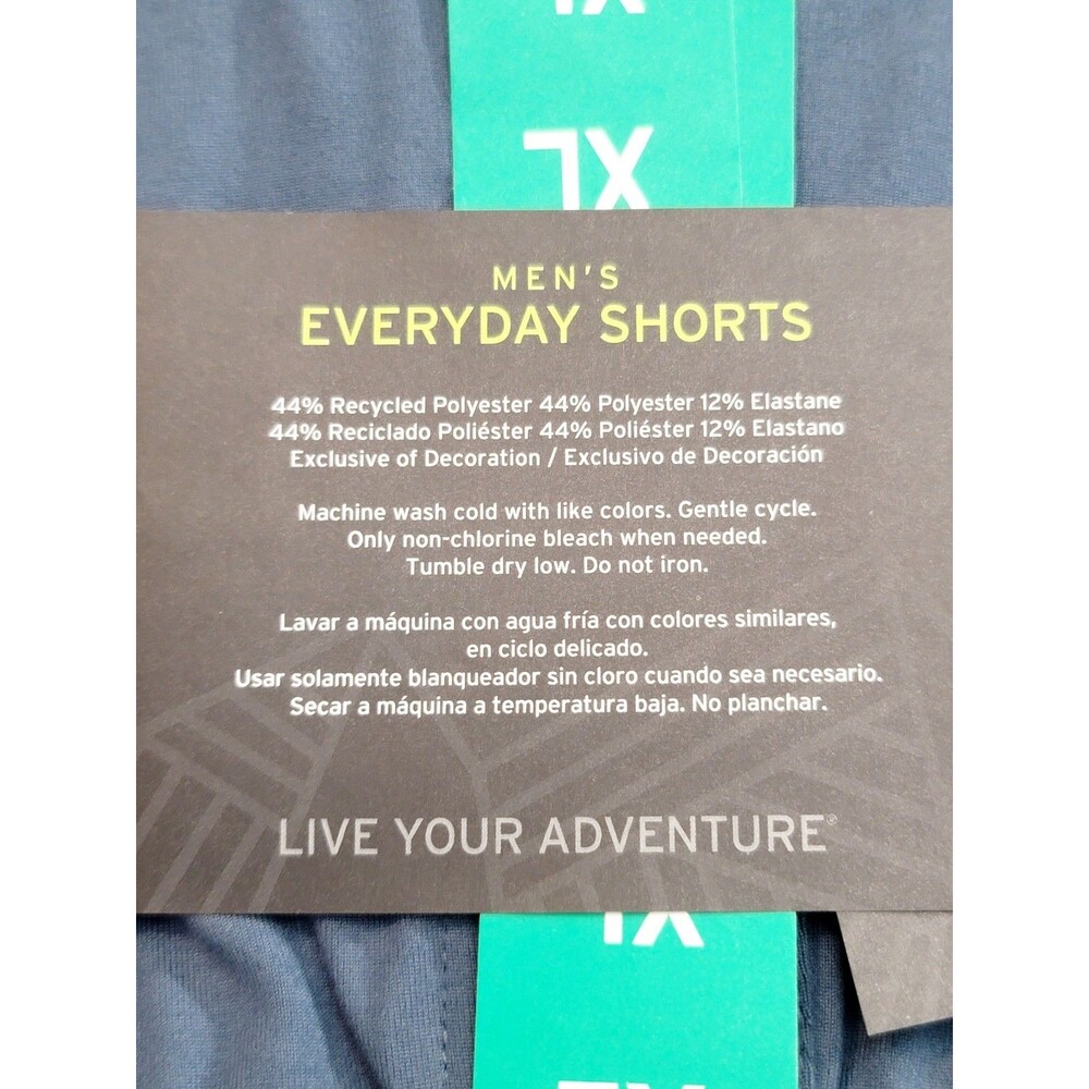 Eddie Bauer Men's XL Knit Lounge Shorts 2-pack Zip Secured Pocket B15 Black Blue - Picture 12 of 12